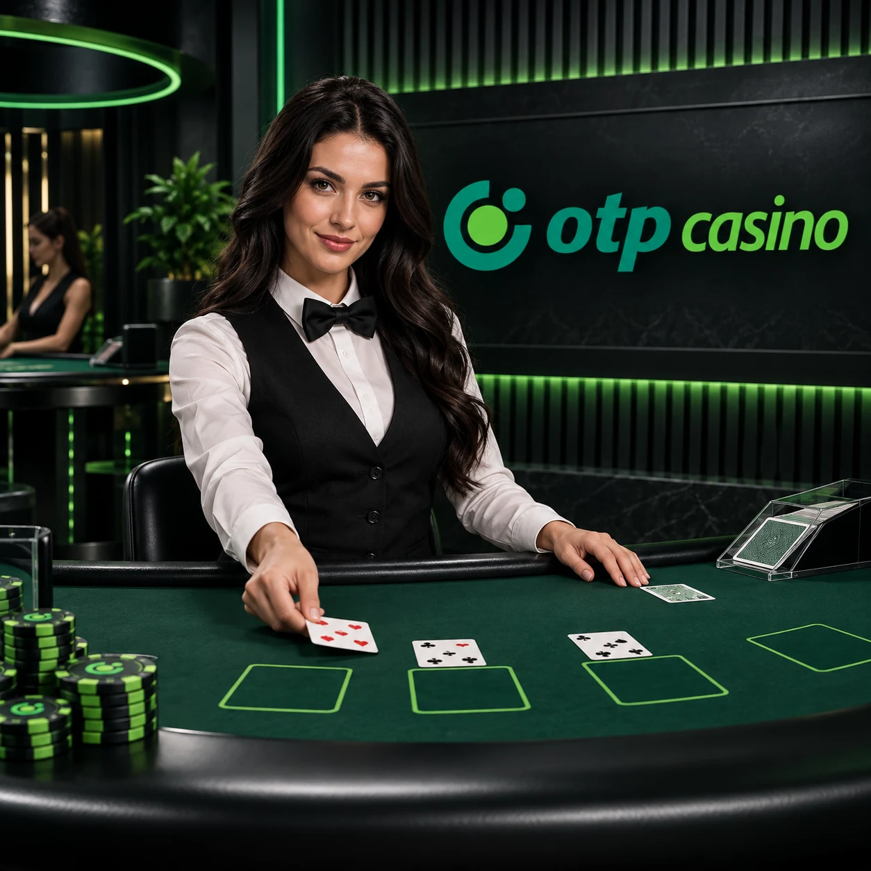 Élő osztós asztal az OTP Casinóban